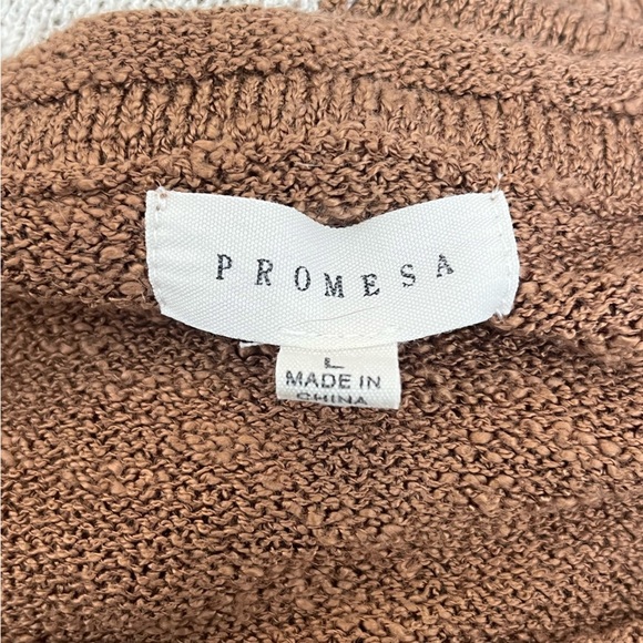 Promesa Pant and Top Set with Stars Brown Mocha Color Wide Leg Size Large - Picture 14 of 16